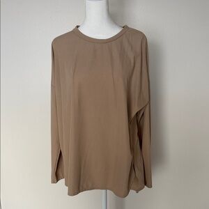 Elegant Tan Long Sleeve Women's Top